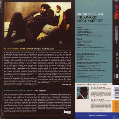 Thelonious Monk Quartet - Monk's Dream (+2 bonus tracks) (ltd. ed.) (180g) (blue vinyl) [New Vinyl Record LP]