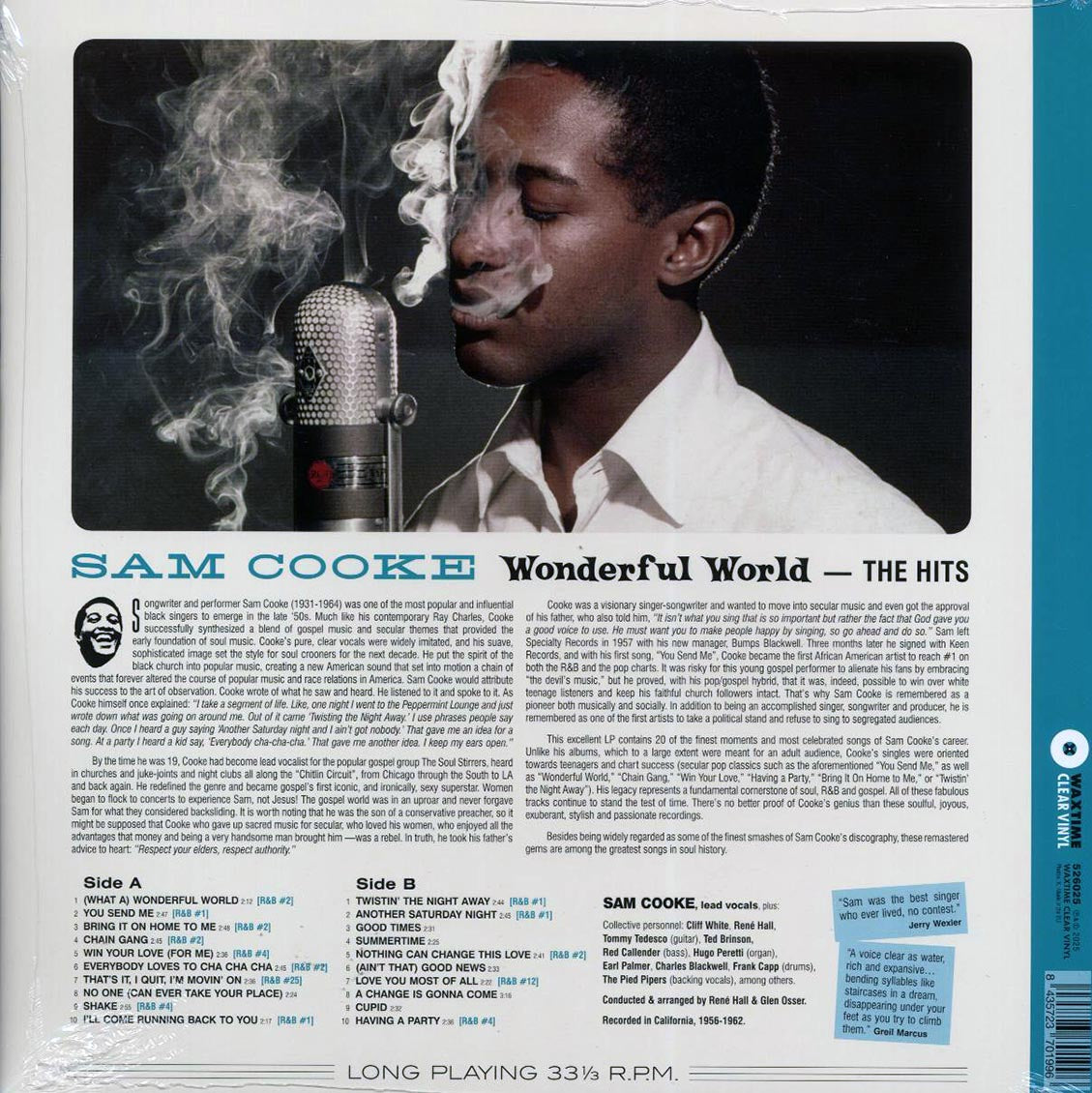 Sam Cooke - Wonderful World: The Hits (20 tracks) (ltd. ed.) (180g) (clear vinyl) [New Vinyl Record LP]