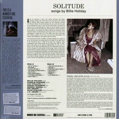 Billie Holiday - Solitude (+3 bonus tracks) (ltd. ed.) (180g) [New Vinyl Record LP]