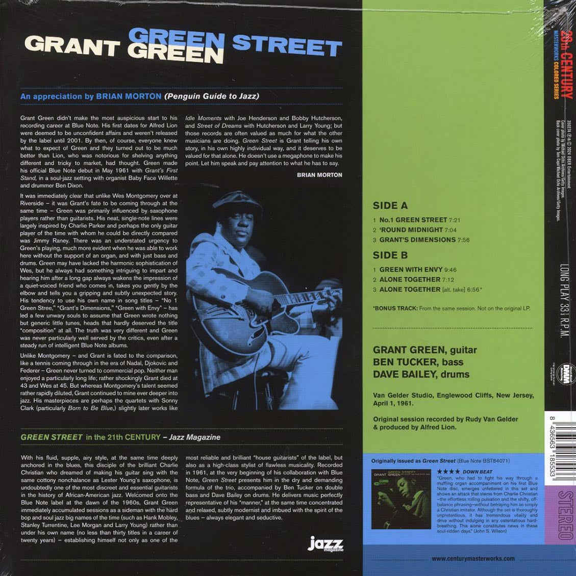 Grant Green - Green Street (+bonus track) (ltd. ed.) (180g) (blue vinyl) [New Vinyl Record LP]