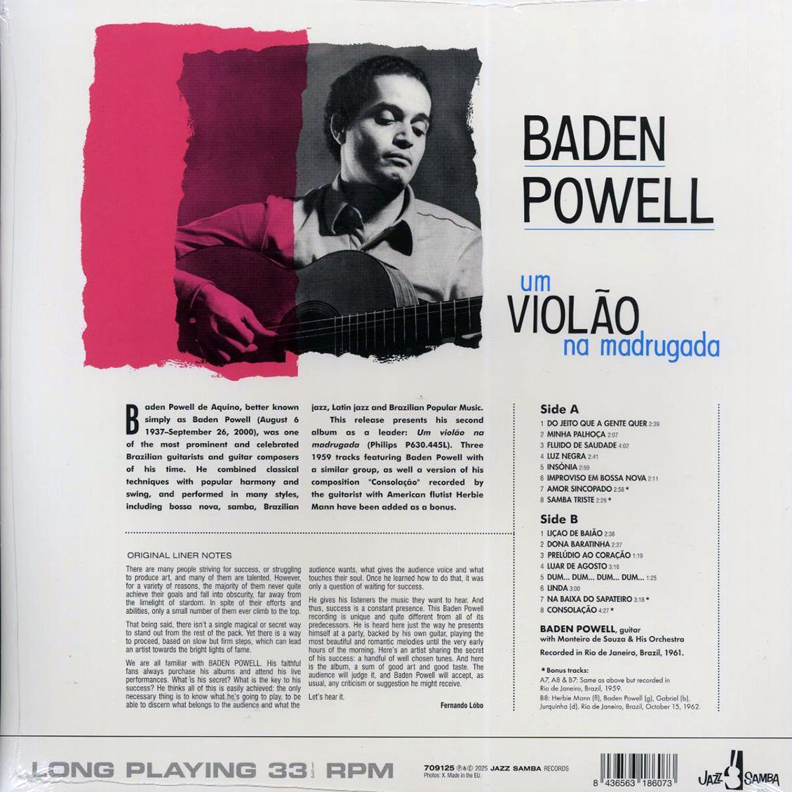 Baden Powell - Um Violao Na Madrugada (+4 bonus tracks) (ltd. ed.) (180g) [New Vinyl Record LP]