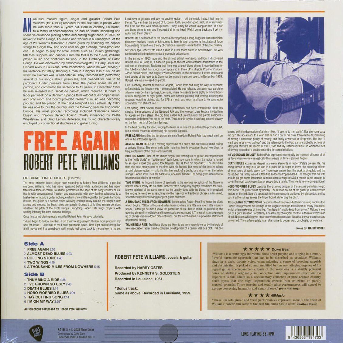 Robert Pete Williams - Free Again (+bonus track) (ltd. ed.) (180g) [New Vinyl Record LP]