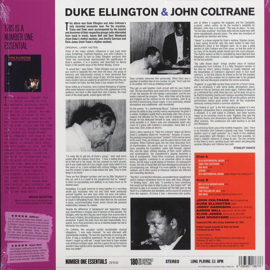 Duke Ellington, John Coltrane - Duke Ellington & John Coltrane (+2 bonus tracks) (ltd. ed.) (180g) [New Vinyl Record LP]
