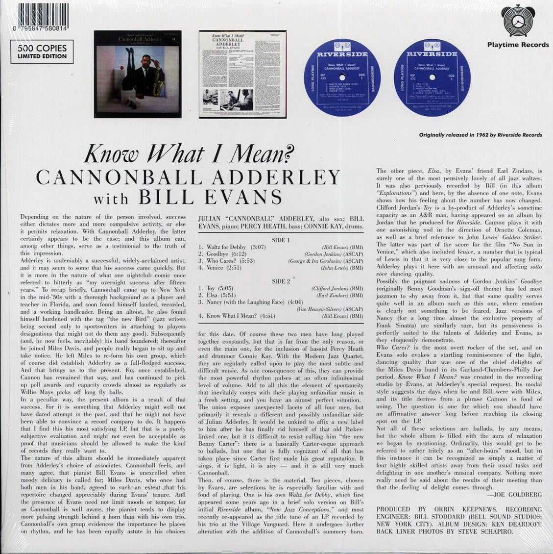 Cannonball Adderley, Bill Evans - Know What I Mean? [New Vinyl Record LP]
