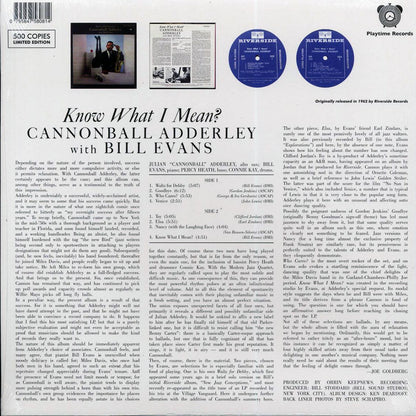 Cannonball Adderley, Bill Evans - Know What I Mean? [New Vinyl Record LP]