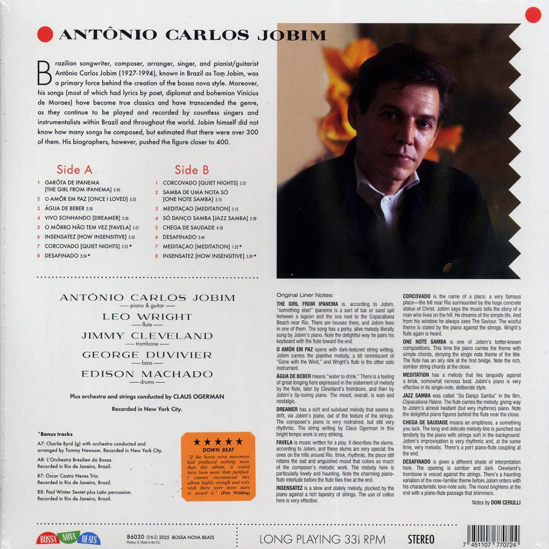 Antonio Carlos Jobim - The Girl From Ipanema (+4 bonus tracks) (ltd. ed.) (180g) (green vinyl) [New Vinyl Record LP]