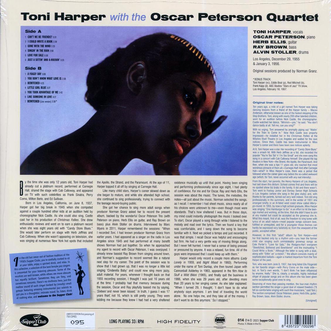 Toni Harper, Oscar Peterson Quartet - Toni (+bonus track) (ltd. ed.) (180g) [New Vinyl Record LP]