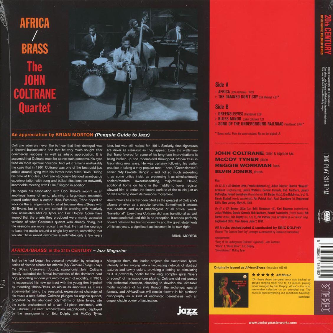 John Coltrane Quartet - Africa/Brass (+2 bonus tracks) (ltd. ed.) (180g) (red vinyl) [New Vinyl Record LP]
