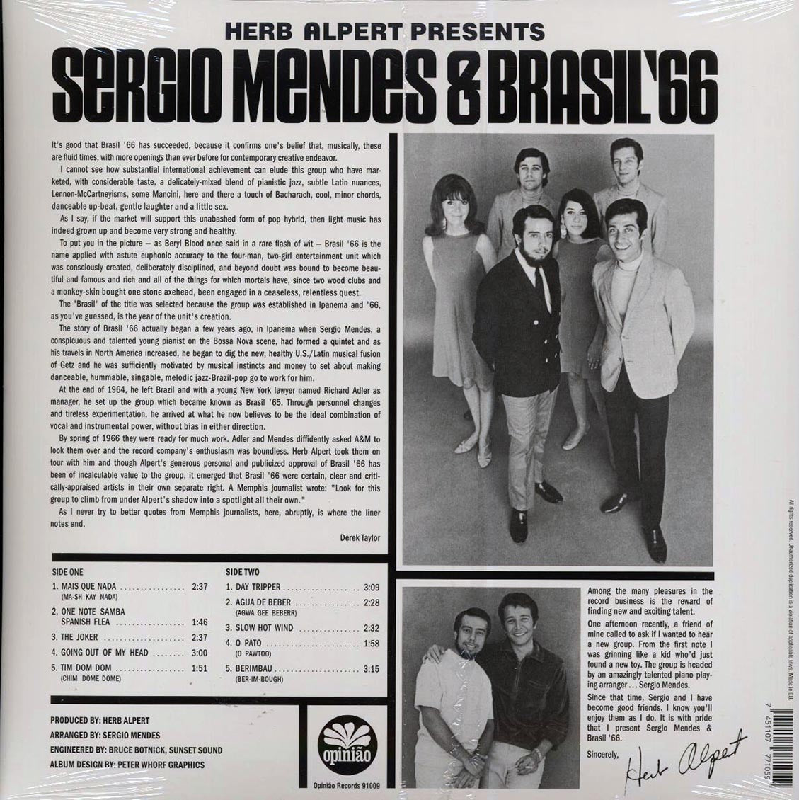 Herb Alpert, Sergio Mendes & Brasil '66 - Herb Alpert Presents Sergio Mendes & Brasil '66 (ltd. ed.) [New Vinyl Record LP]