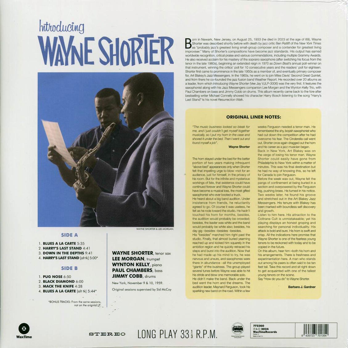 Wayne Shorter - Introducing Wayne Shorter (+2 bonus tracks) (ltd. ed.) (180g) [New Vinyl Record LP]