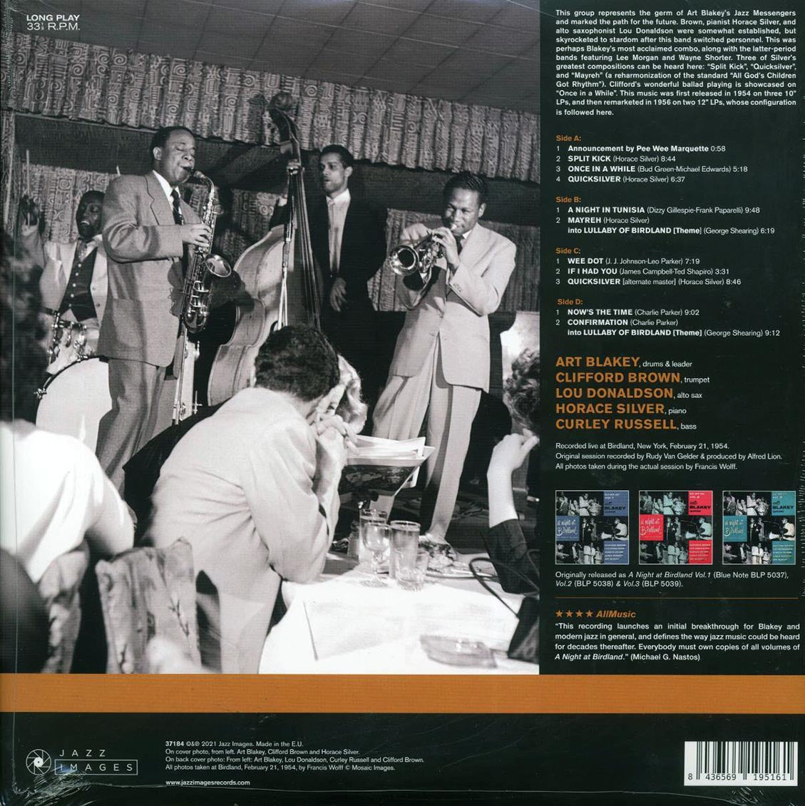 Art Blakey, Clifford Brown, Lou Donaldson, Horace Silver, Curley Russell - A Night At Birdland (mono) (ltd. ed.) (2xLP) (180g) [New Vinyl Record LP]