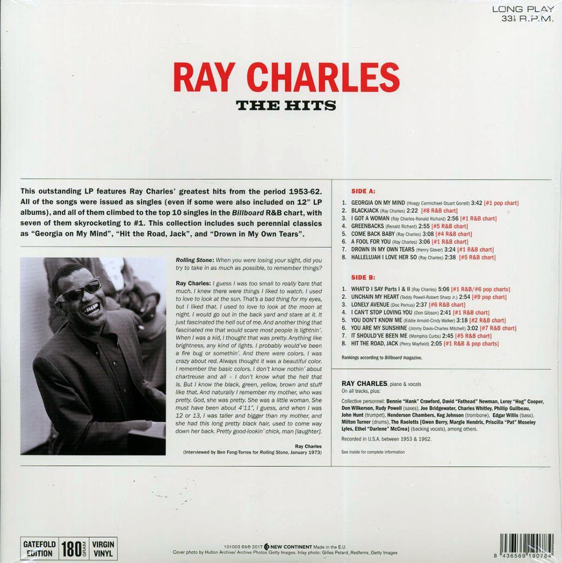 Ray Charles - The Hits (ltd. ed.) (180g) [New Vinyl Record LP]