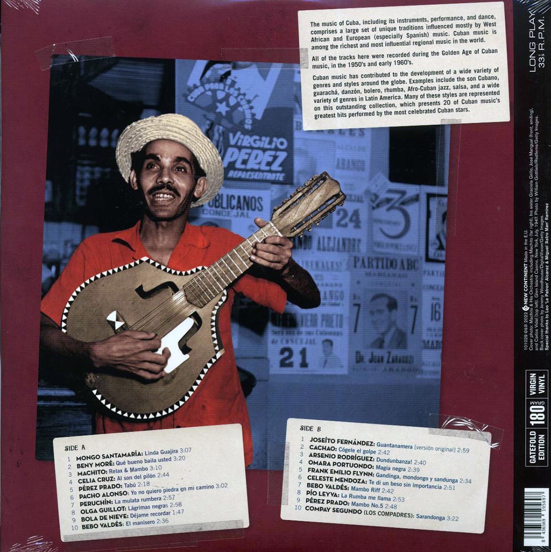 Mongo Santamaria, Machito, Perez Prado, Celia Cruz, Etc. - Dundunbanza! Essential Cuban Classics (20 tracks) (ltd. ed.) (180g) [New Vinyl Record LP]