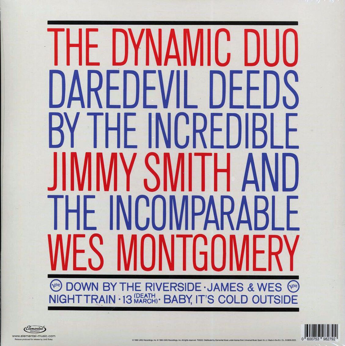 Jimmy Smith, Wes Montgomery - Jimmy & Wes: The Dynamic Duo (ltd. ed.) (180g) [New Vinyl Record LP]