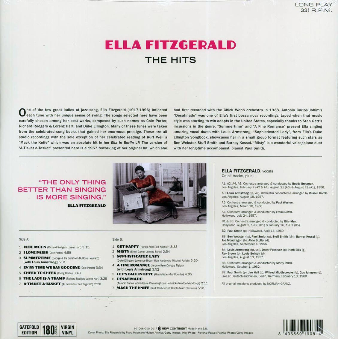 Ella Fitzgerald - The Hits (ltd. ed.) (180g) [New Vinyl Record LP]