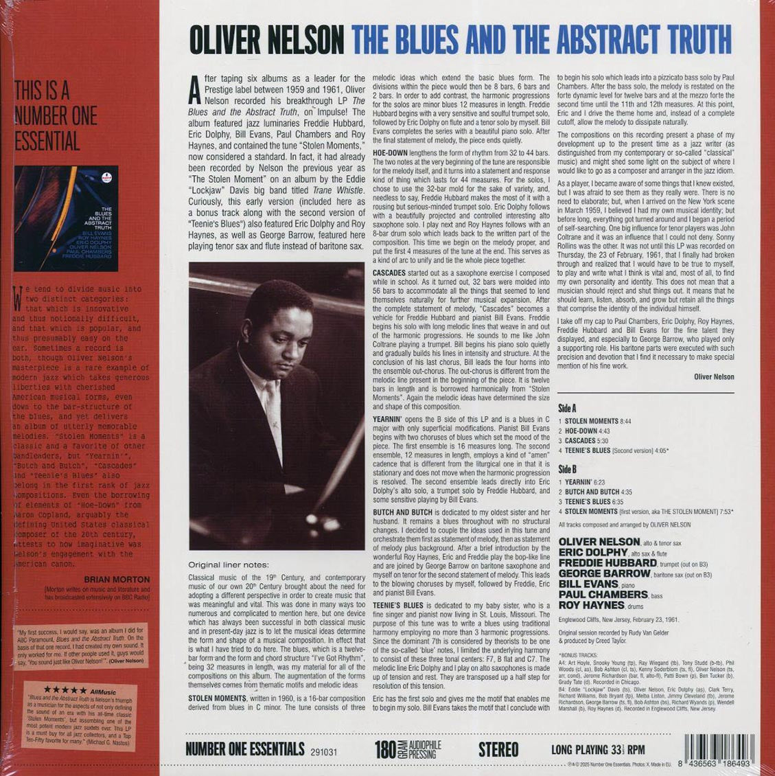 Oliver Nelson - The Blues And The Abstract Truth (+2 bonus tracks) (ltd. ed.) (180g) [New Vinyl Record LP]