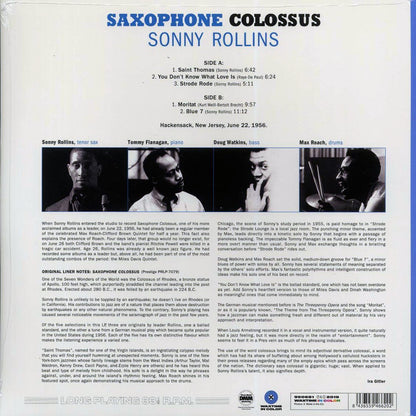 Sonny Rollins - Saxophone Colossus (ltd. ed.) (180g) (blue vinyl) [New Vinyl Record LP]
