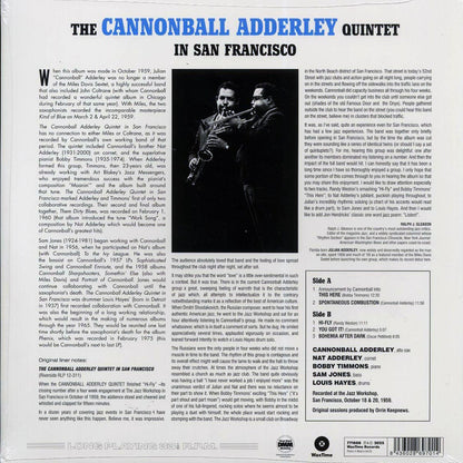 Cannonball Adderley Quintet, Nat Adderley - The Cannonball Adderley Quintet In San Francisco (ltd. ed.) (180g) [New Vinyl Record LP]