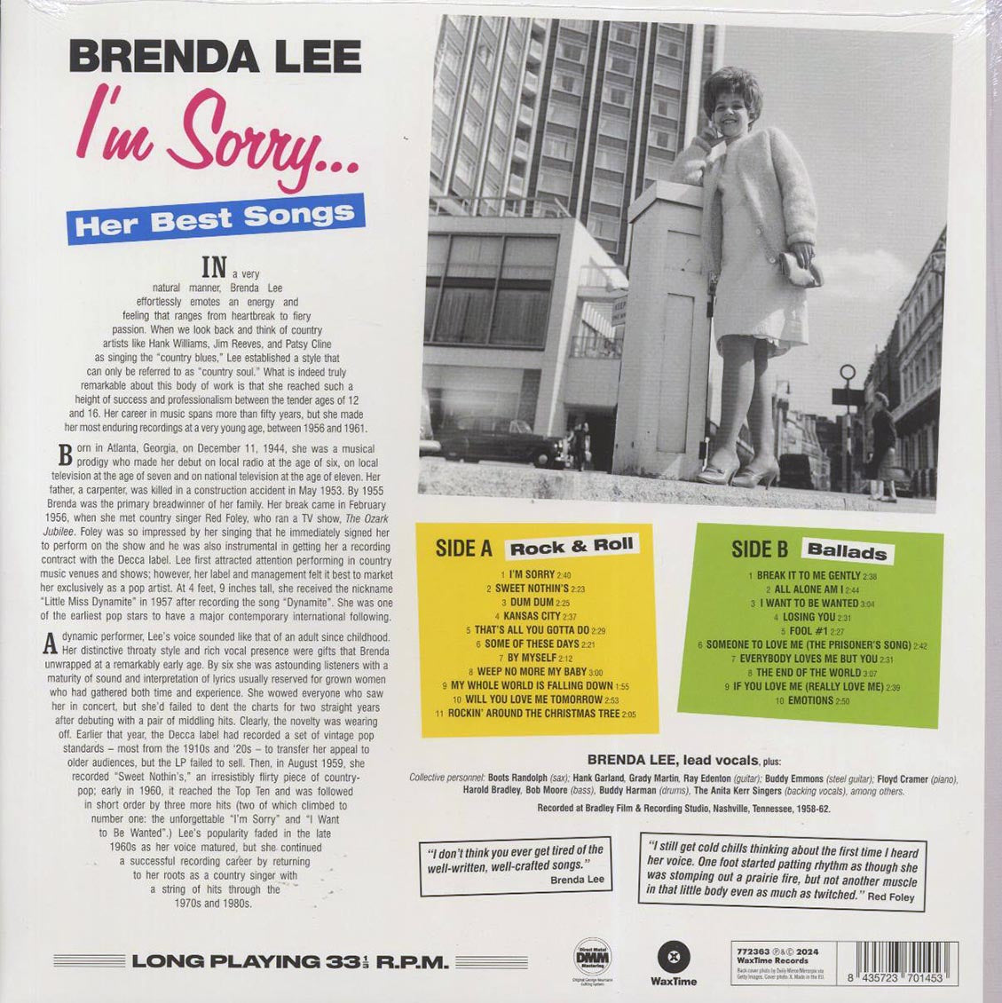 Brenda Lee - I’m Sorry: Her Best Songs (21 tracks) (ltd. ed.) (180g) [New Vinyl Record LP]