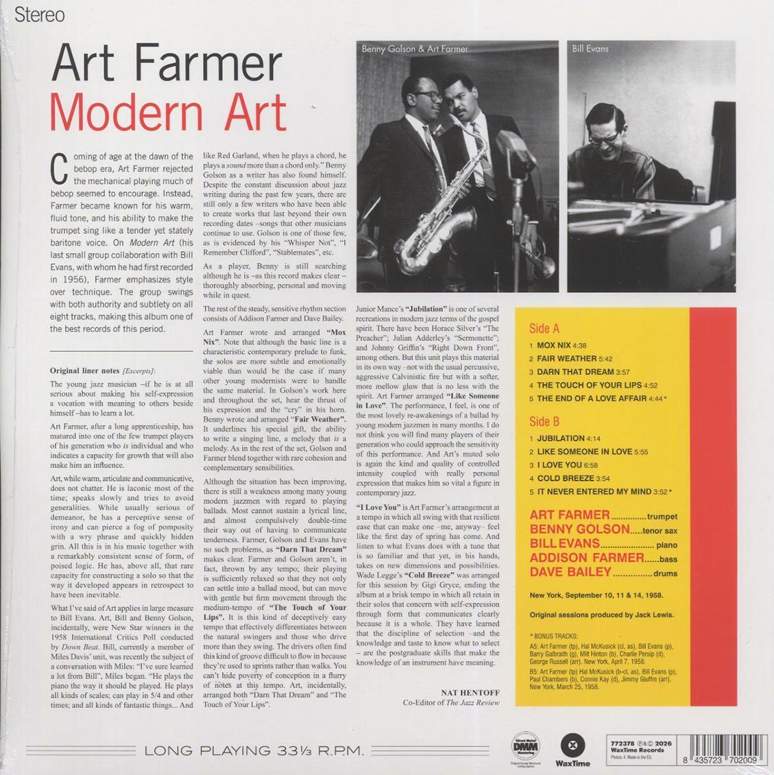 Art Farmer - Modern Art (+2 bonus tracks) (ltd. ed.) (180g) [New Vinyl Record LP]