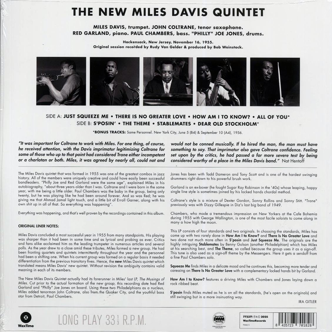 The New Miles Davis Quintet - Miles (+2 bonus tracks) (ltd. ed.) (180g) (remastered) [New Vinyl Record LP]
