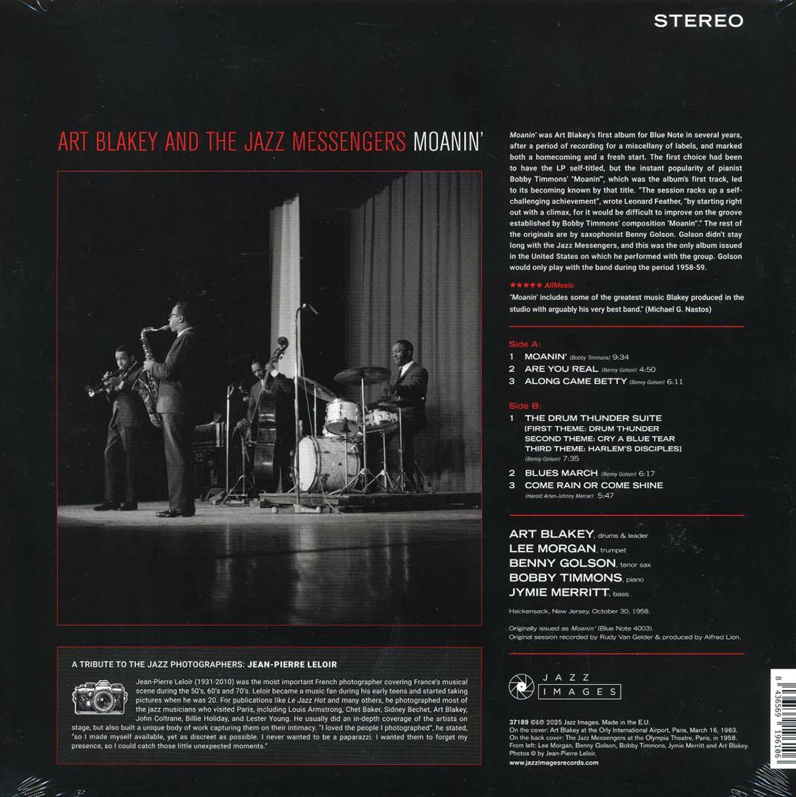 Art Blakey & The Jazz Messengers - Moanin' (ltd. ed.) (180g) (red vinyl) [New Vinyl Record LP]