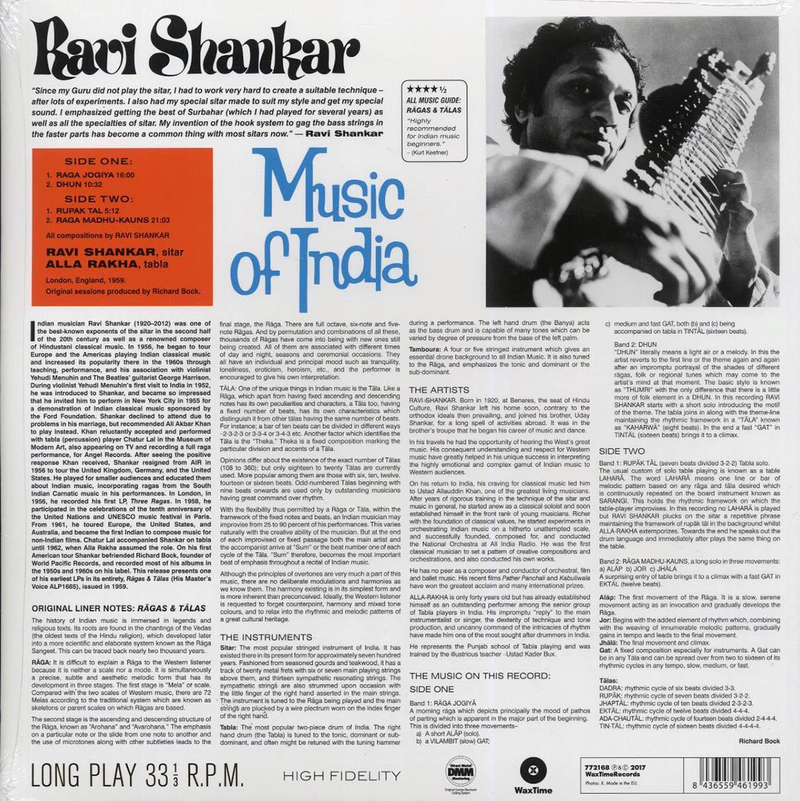 Ravi Shankar, Alla Rakha - Ragas And Talas (ltd. ed.) (180g) [New Vinyl Record LP]