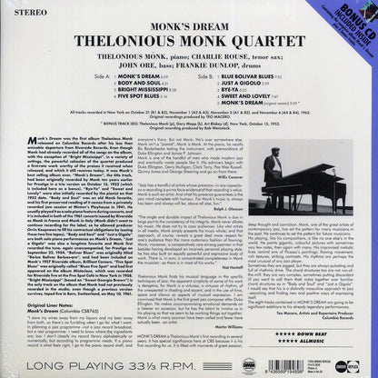 Thelonious Monk Quartet - Monk's Dream (+bonus track) (ltd. ed.) (180g) (incl. CD) [New Vinyl Record LP]