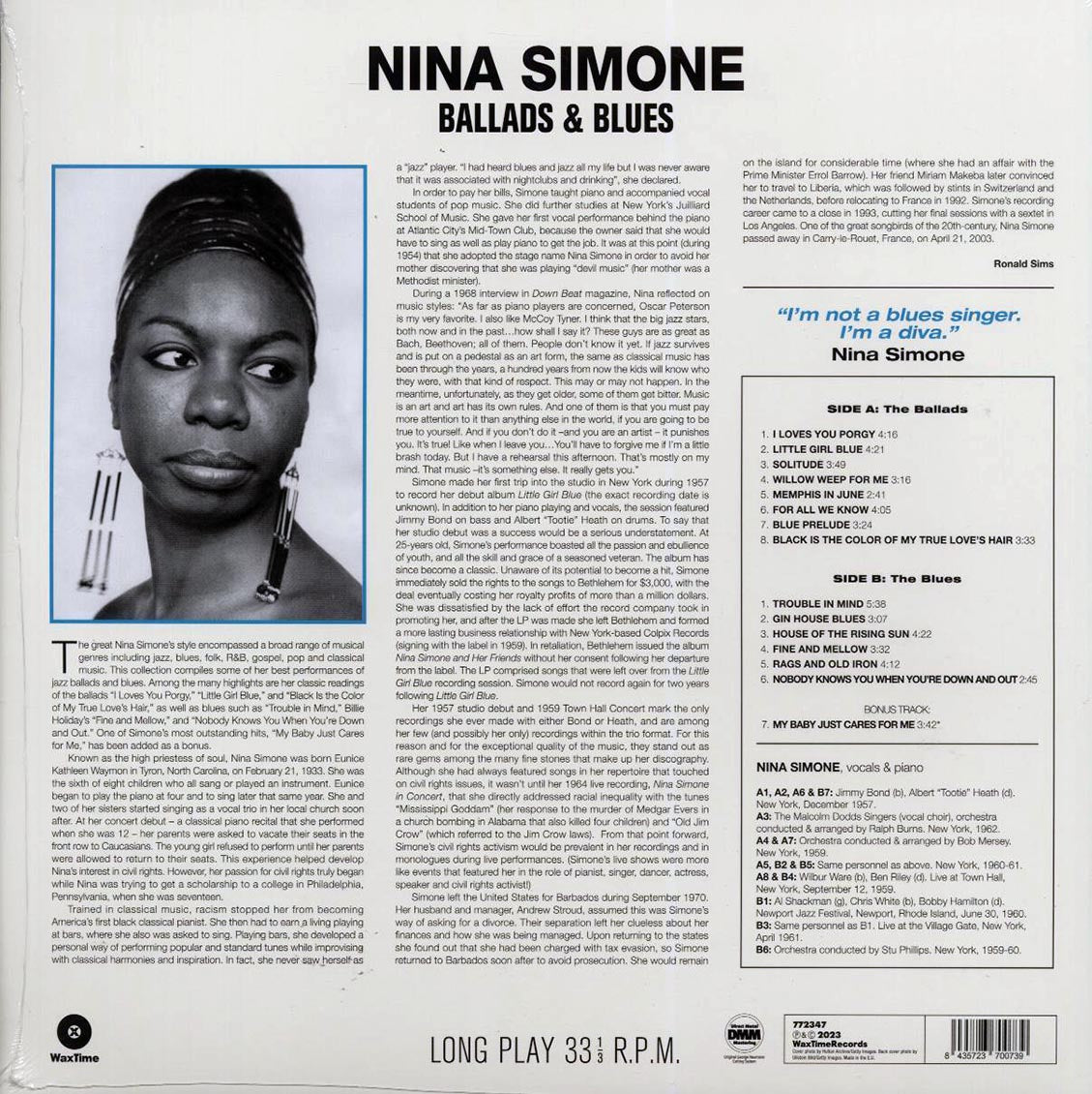 Nina Simone - Ballads & Blues (+bonus track) (ltd. ed.) (180g) [New Vinyl Record LP]