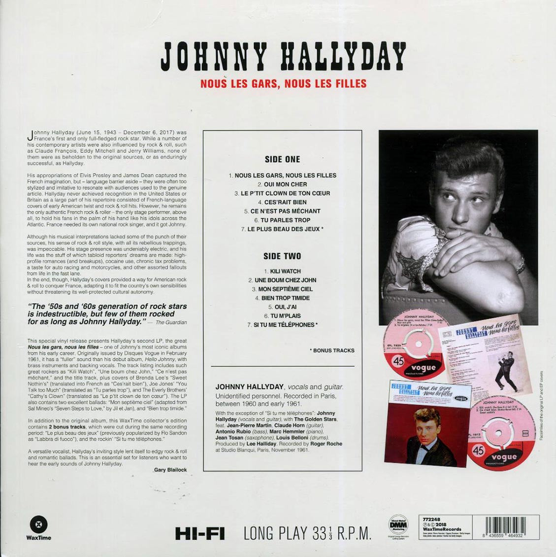 Johnny Hallyday - Nous Les Gars , Nous Les Filles (+2 bonus tracks) (ltd. ed.) (180g) [New Vinyl Record LP]
