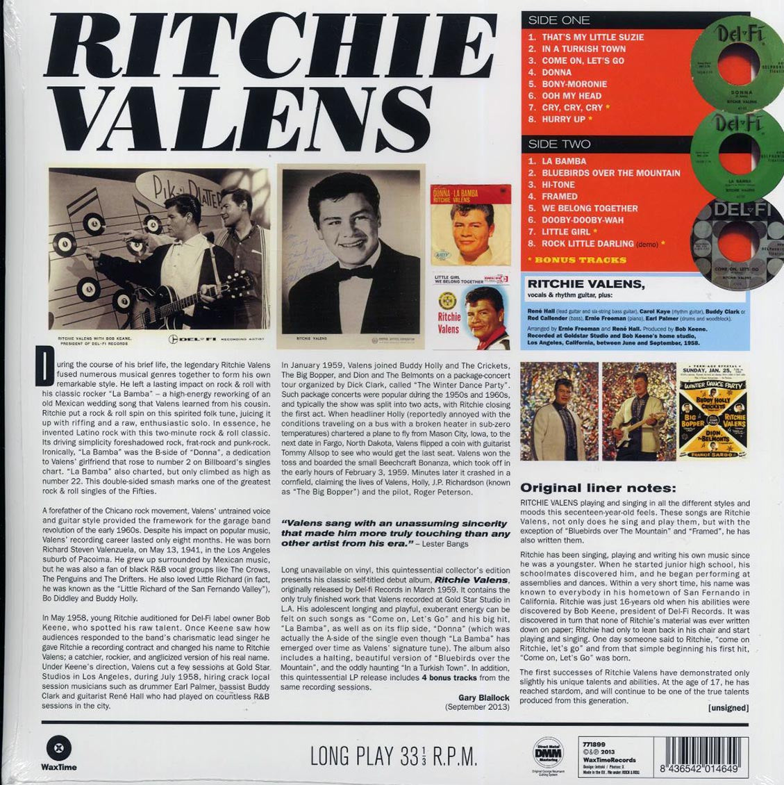 Ritchie Valens - Ritchie Valens (+4 bonus tracks) (ltd. ed.) (180g) [New Vinyl Record LP]