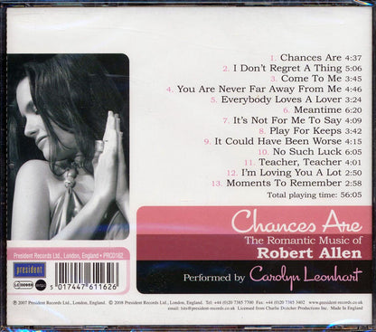 Carolyn Leonhart - Chances Are: The Romantic Music Of Robert Allen [New CD]