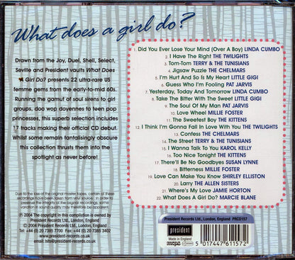 Various - What Does A Girl Do? Femme Pop From The President Vaults [New CD]