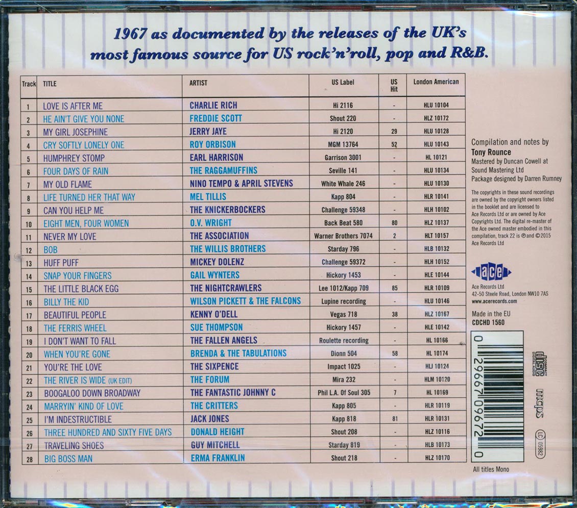 Various - The London American Label Year By Year 1967 [New CD]