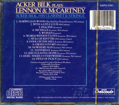 Acker Bilk His Clarinet And Strings - Acker Bilk Plays Lennon & McCartney [New CD]