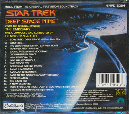 Dennis McCarthy - Star Trek: Deep Space Nine From The Original Episode The Emissary Music From The Original Television Soundtrack [New CD]