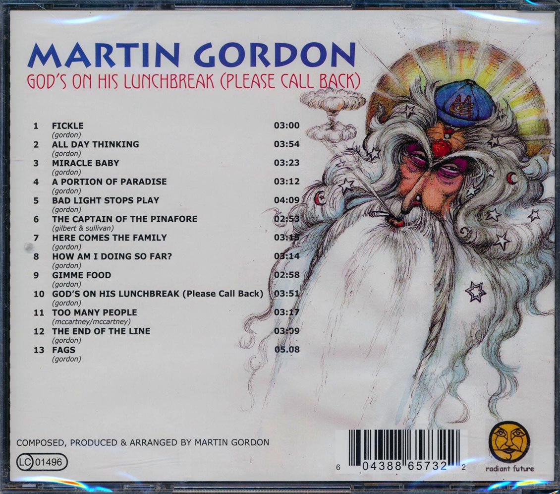 Martin Gordon - God's On His Lunchbreak: Please Call Back [New CD]