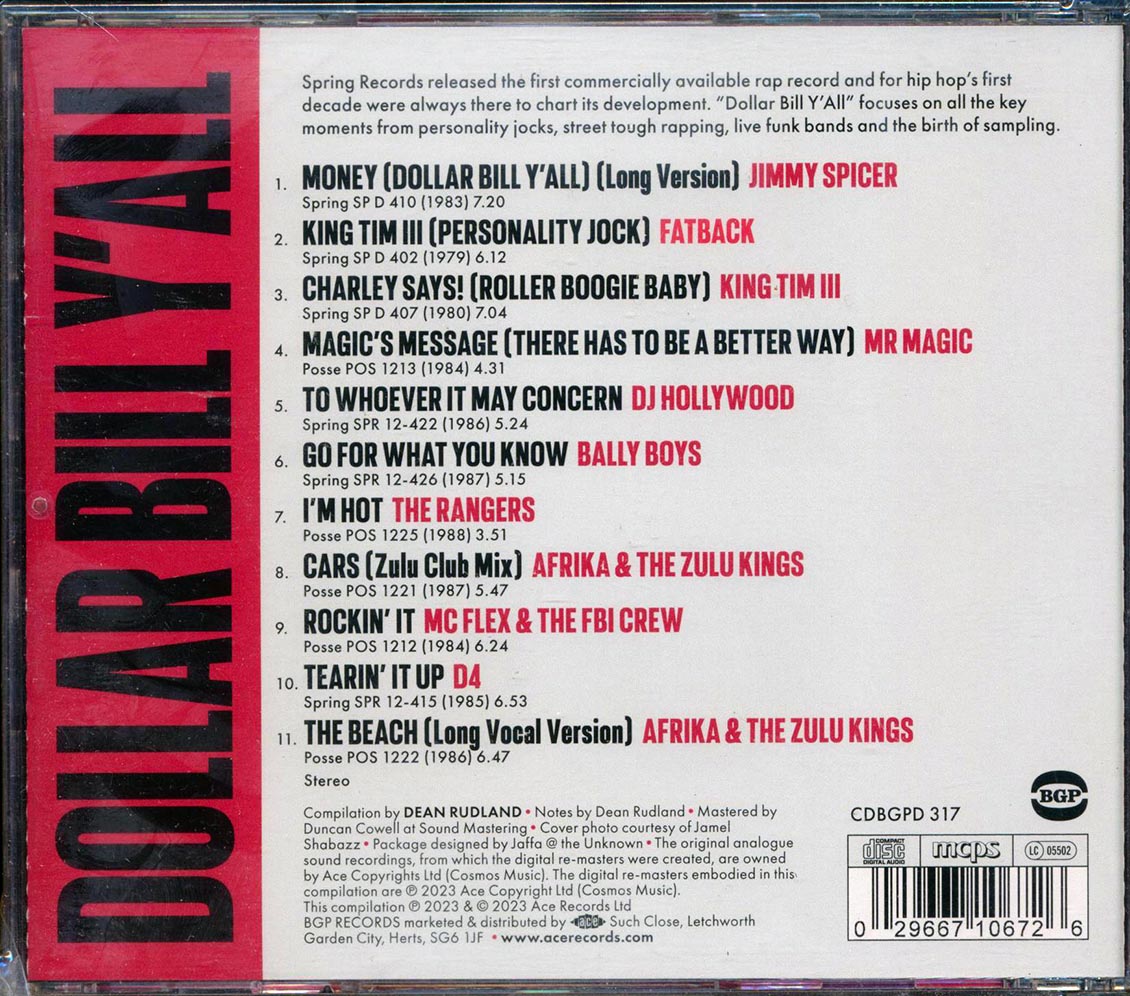 Various - Dollar Bill Y'All: Spring Records And The First Decade Of Hip Hop [New CD]