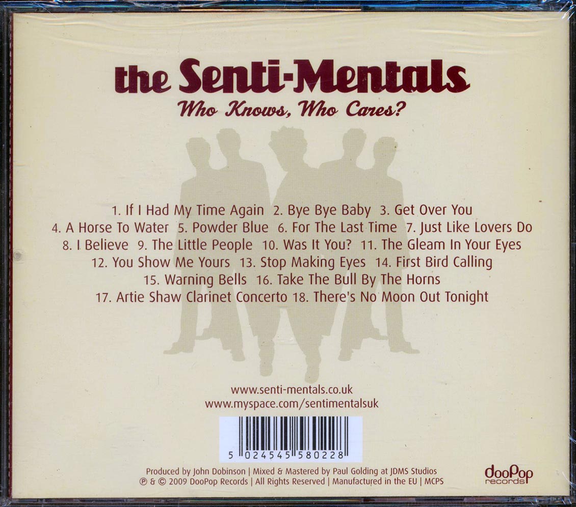 The Senti-mentals - Who Knows, Who Cares? [New CD]