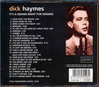 Dick Haymes - It's A Grand Night For Singing [New CD]