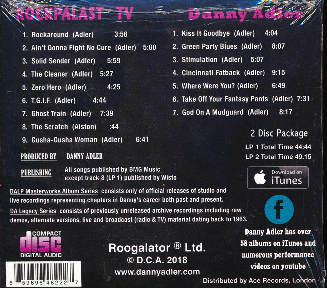 Danny Adler - Rockpalast TV Live! 1983, DA Legacy 35 & 36 [New CD]