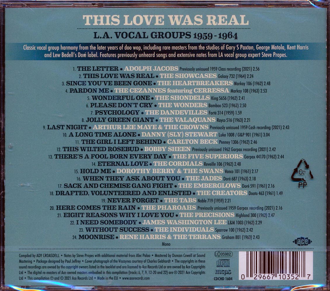 Various - This Love Was Real LA Vocal Groups 1959-1964 [New CD]