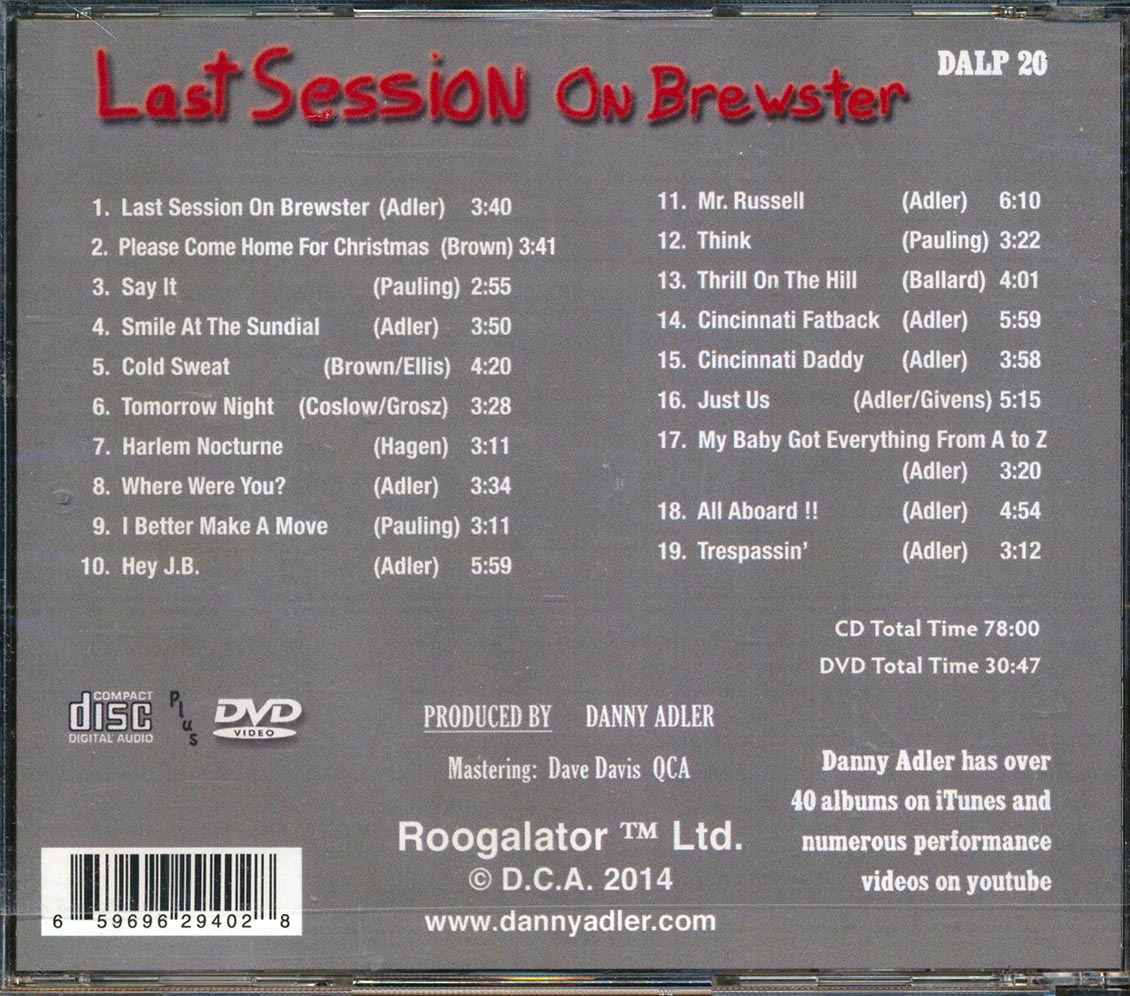 Danny Adler - Last Session On Brewster [New CD]