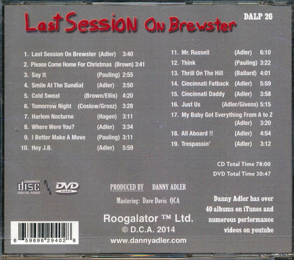 Danny Adler - Last Session On Brewster [New CD]