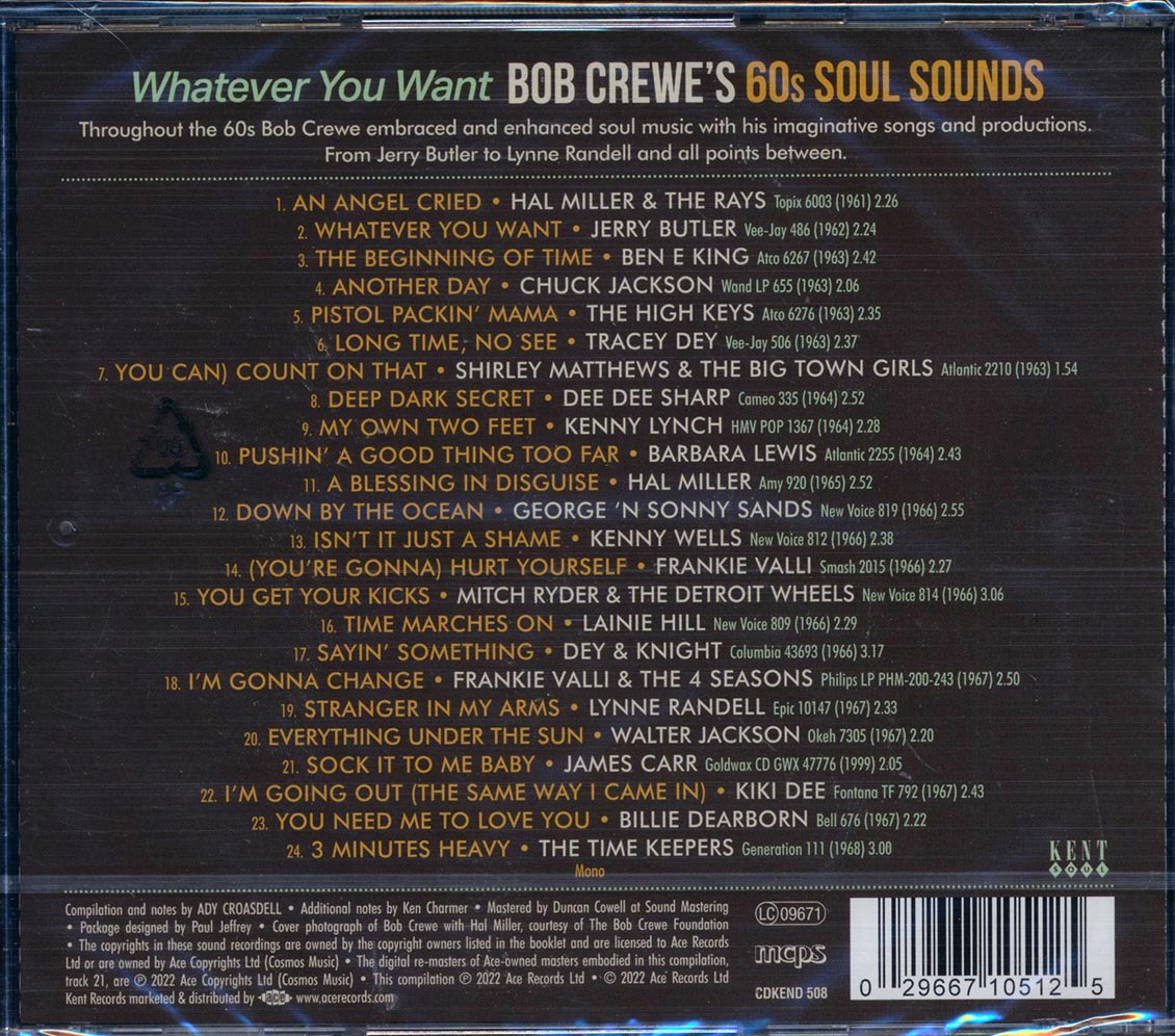 Bob Crewe - Whatever You Want: Bob Crewe's 60s Soul Sounds [New CD]