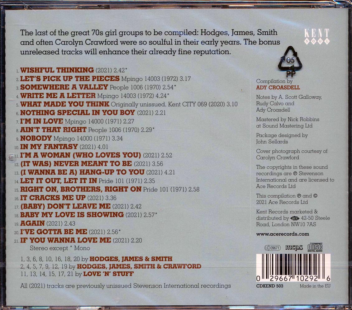 Hodges, James, Smith & Crawford - Early Years And Unheard Pearls 1970-1973 [New CD]