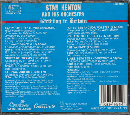 Stan Kenton & His Orchestra - Birthday In Britain [New CD]