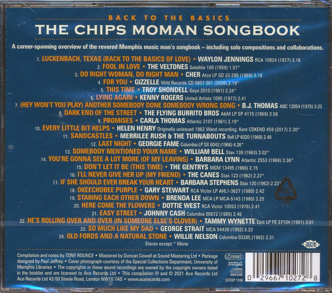 Chips Moman - Back To The Basics: The Chips Moman Songbook [New CD]