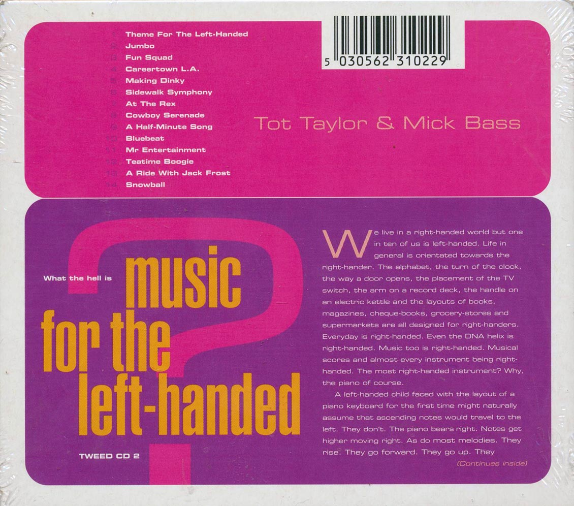 Tot Taylor, Mick Bass - Music For The Left-Handed [New CD]