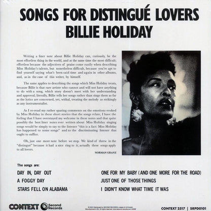 Billie Holiday - Songs For Distingue Lovers (180g) (orange vinyl) [New Vinyl Record LP]